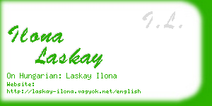 ilona laskay business card